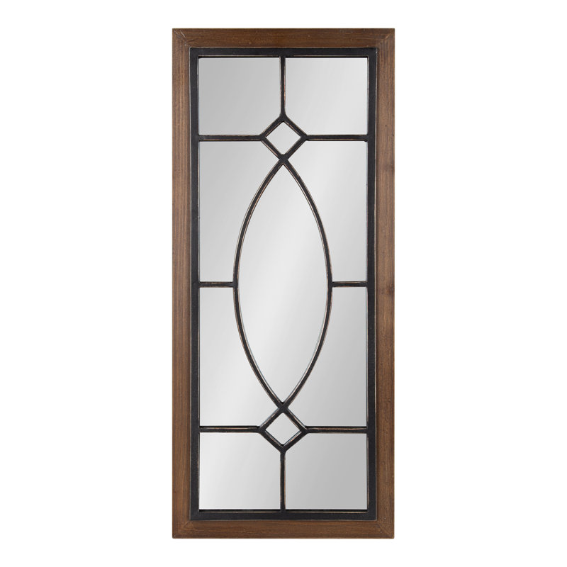 Miroir mural Farmhouse, Bois rustique, 30 po x 13 po
