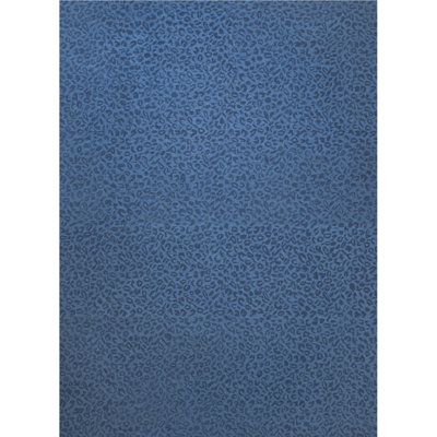 Leopardess Cobalt Blue Hand-Tufted Responsible Wool Rug