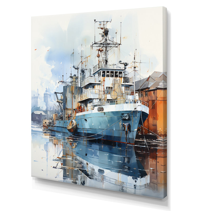 Port Port Elegance III sur toile, H 32 po x l 16 po x P 1 po, Toile tendue