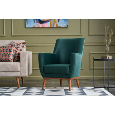 Fauteuil en velours l 29,53 po Truby
