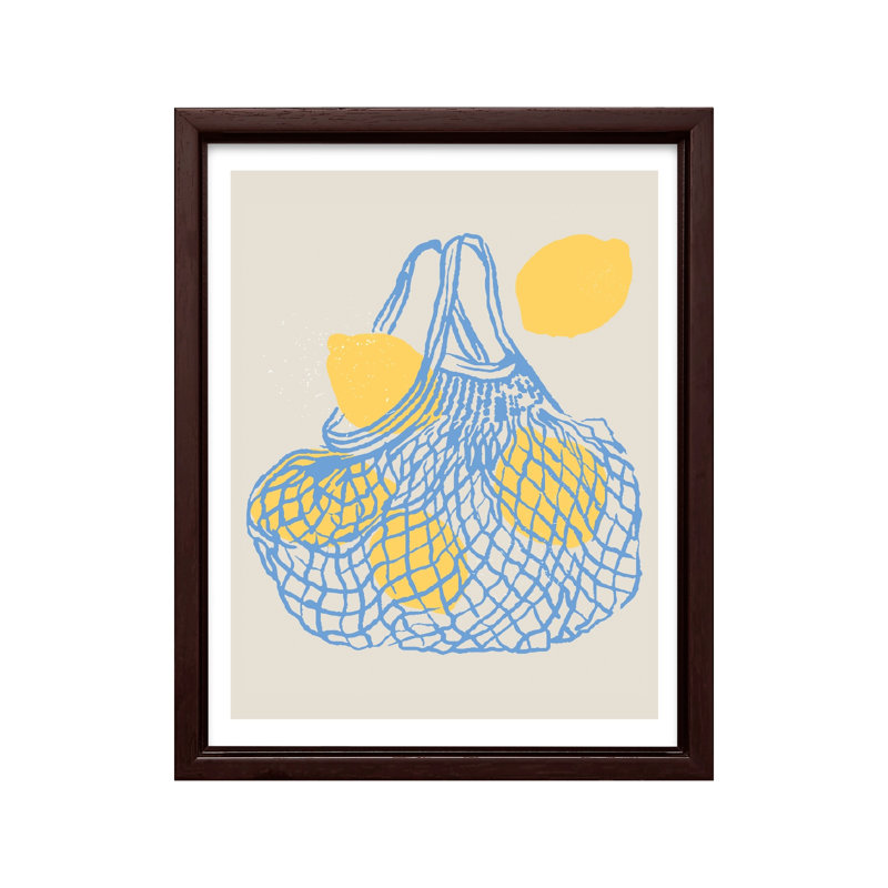 Sac de citrons, Canvas, 12"H x 16"W, Brown Framed