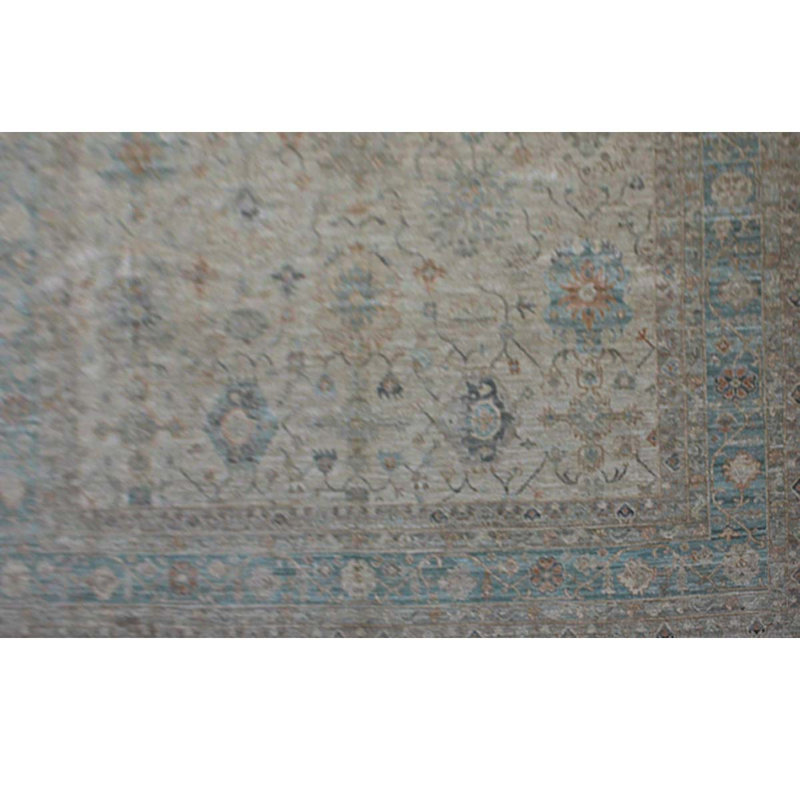 One-of-a-Kind High-Quality Hand-Knotted Gray Area Rug