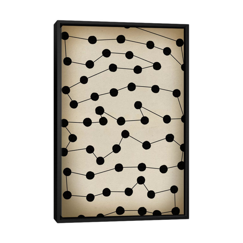 « modern accumulation », impression sur toile, H 26 po x l 18 po x P 1,5 po, Toile avec cadre noir, Pas de tapis