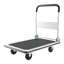 Chariot pliable à poussoir, capacité de charge de 660 lb, chariot pliable avec roues pivotantes, chariot mobile à plate-forme mobile, poignée à économie d'espace, pour un rangement facile, 35,4 x 34,3 x 24 po-125096550
