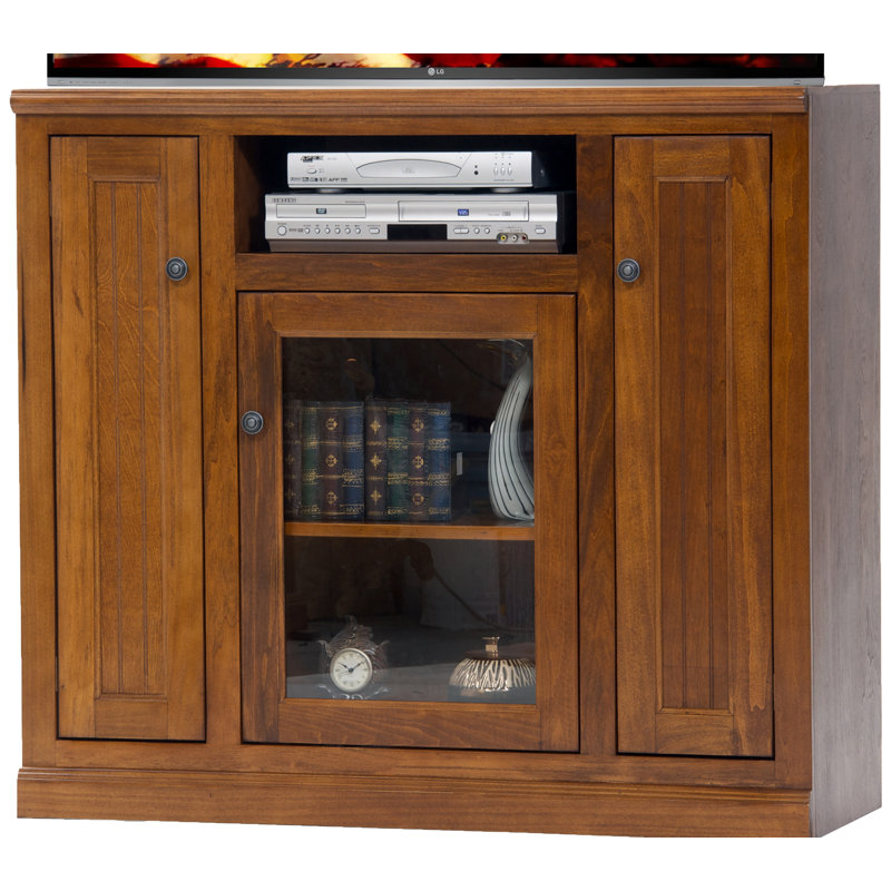 Gabriela Unfinished TV Stand for TVs up to 50", Burnt Red