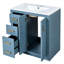 Meuble-lavabo en céramique 30 po. Bois massif et fabrication. Armoire dissimulée. Meuble-lavabo Indigo . Rangement spacieux. Unité-1682969038