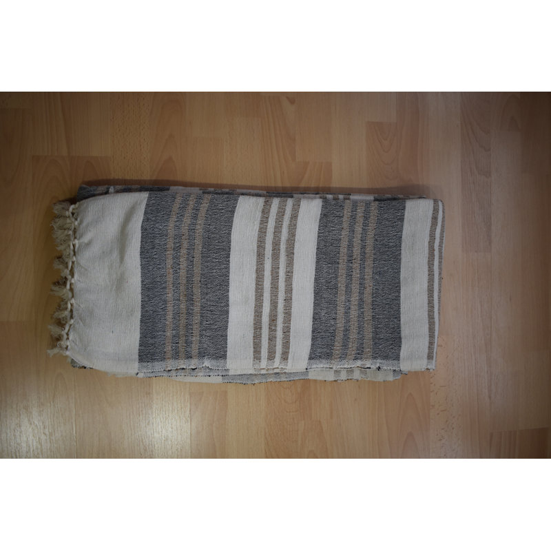 Raphaille Throw Blanket, Grey/Brown