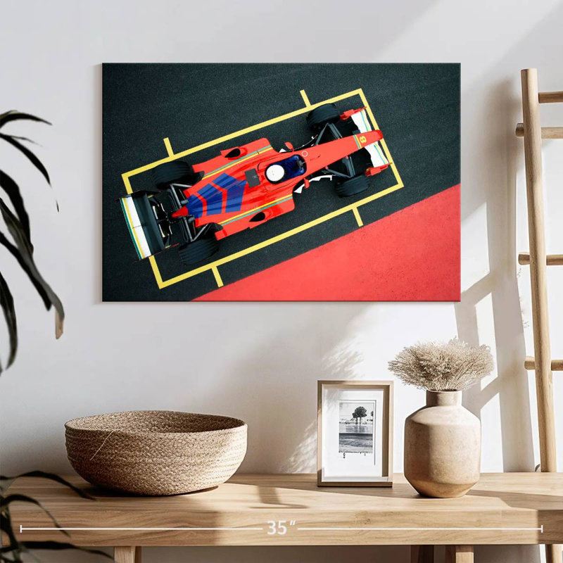 Mehar Red Formula Car, 16" H x 24" W