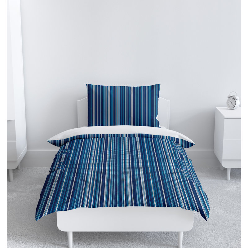 Striped Duvet Cover, King Duvet Cover + 2 King Shams