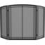 Pare-étincelles 3 panneaux en fer forgé noir L 48 po x H 30 po (moderne)