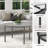 The 54" Round Outdoor Patio Tempered Glass Aluminum Coffee Side Table Set