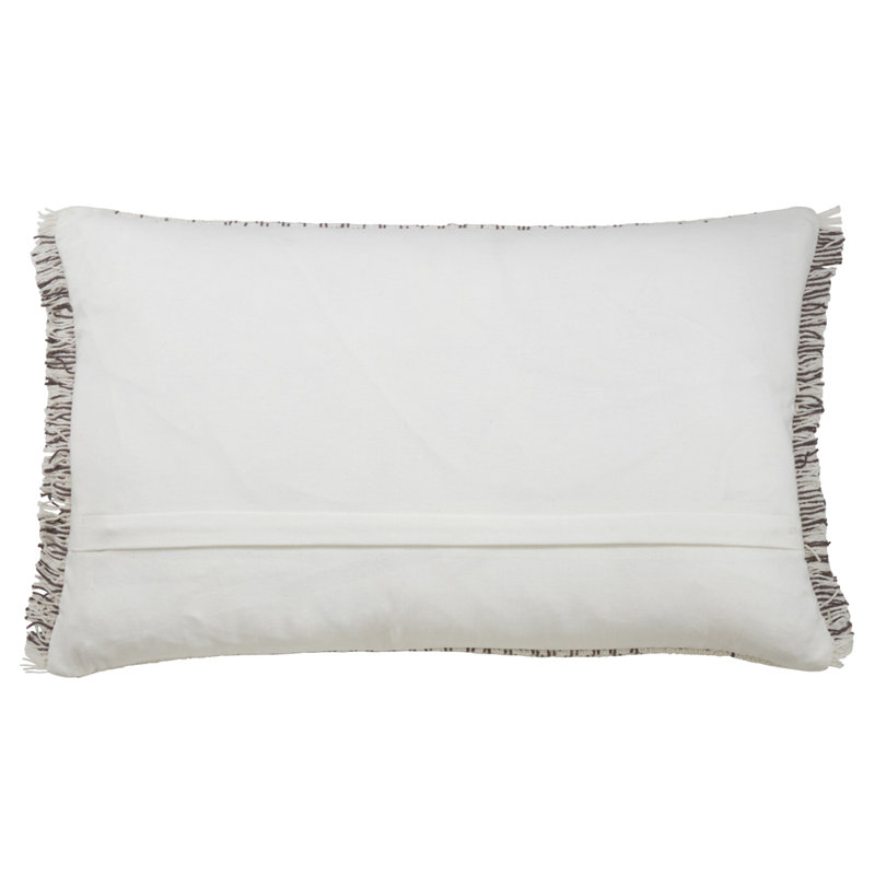 Housse de coussin décoratif moderne 100% coton Kantha Stitch Design 14 X 23 pouces, gris, Gris, Rectangle H 14 po x l 23 po