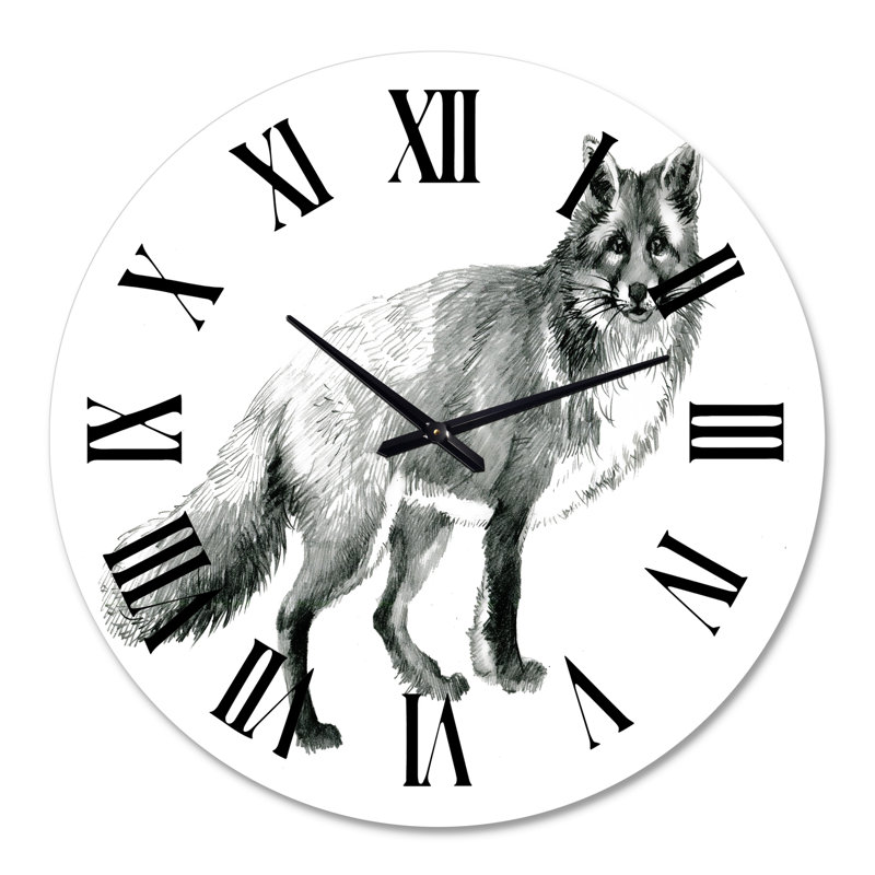 Portrait monochrome - horloge murale, Grand