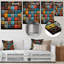 «Brown Geometric Harmony», tuiles abstraites-2045586459
