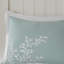 Ensemble d'édredon surdimensionné en jacquard de coton turquoise très grand-121790424-121790423