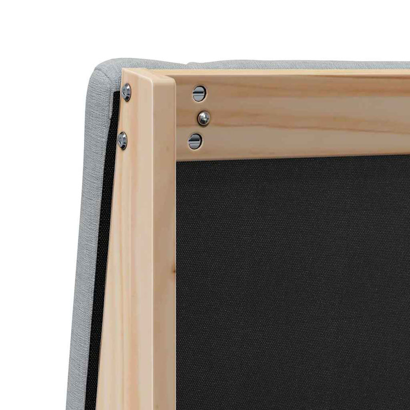 Solid Wood Headboard, Brown, Queen, Light Grey