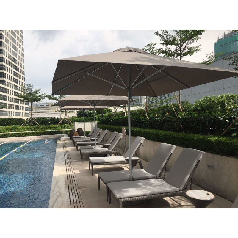 Post 340cm Market Parasol, Taupe