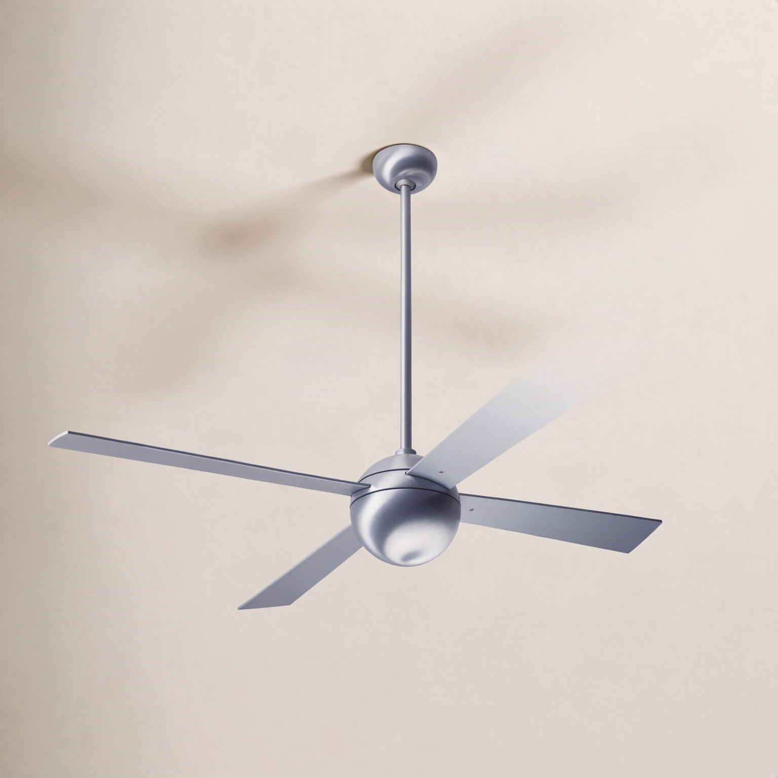 Ball 52" Ceiling Fan, Gloss White, Handheld Remote Control (2-wire), Aluminum