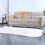 Modern Solid Wood Sofas, Blue Stripes Polyester For Living Room