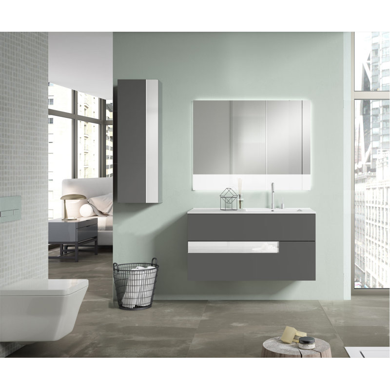 Ensemble de meuble-lavabo simple mural 48 po Anelka