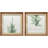 Green Pine Tree Forest Framed On Canvas 2 Pieces Set-123400183-123400184