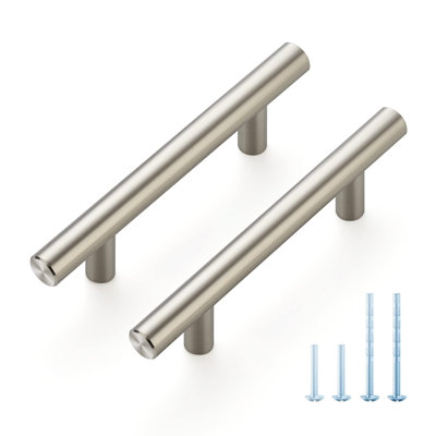 Paquet de 30 poignées d'armoire de 5 pouces, poignées de tiroir centrales en acier inoxydable de 3 pouces (76 mm) pour armoires de cuisine, armoire, armoire - laiton brossé doré