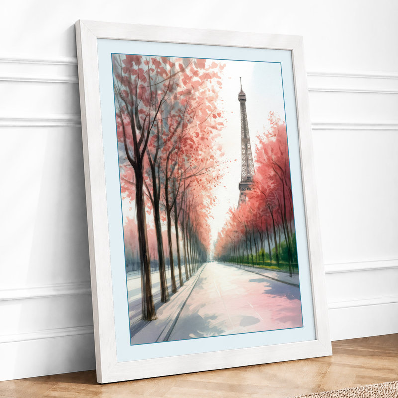 Postcard From Paris Romantic - Print, A1 - 84.1 x 59.4 cm, White