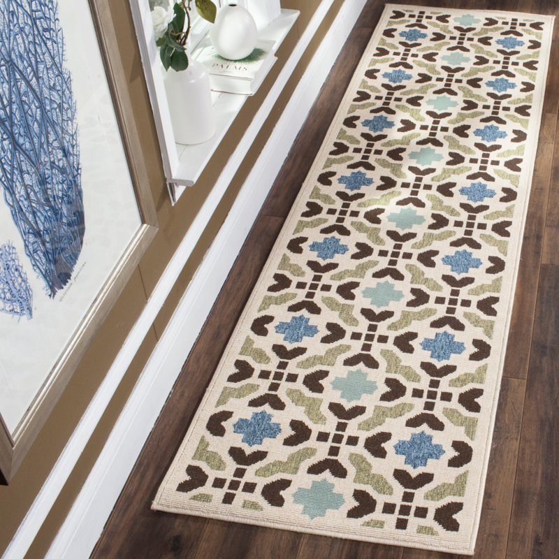 Tapis d'intérieur / extérieur à motif géométrique Northpoint Performance, Rectangle 2 pi 7 po x 5 pi