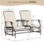 Chaise berçante d'extérieur en métal