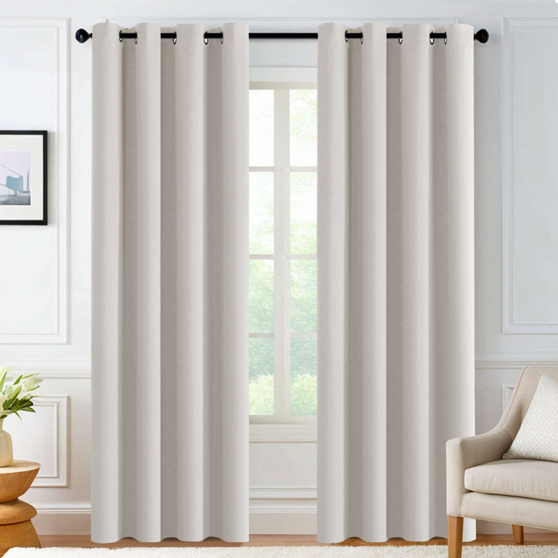 Blackout Curtains for Bedroom/Living Room 2 Panels Set - Thermal Insulated Room Darkening Grommet Top Curtains, 52" W x 84" L