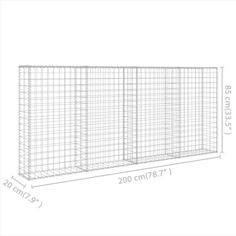 Tennon 85cm H x 200cm W Silver