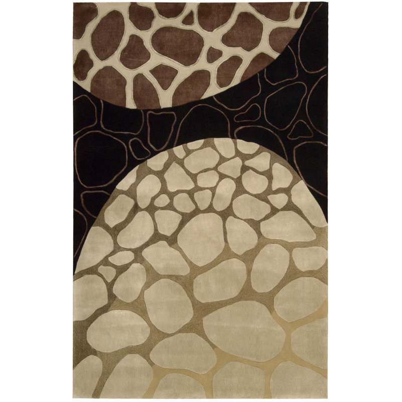 Ahlayah Wool Abstract Indoor Rug, Rectangle 1'9" x 2'9"