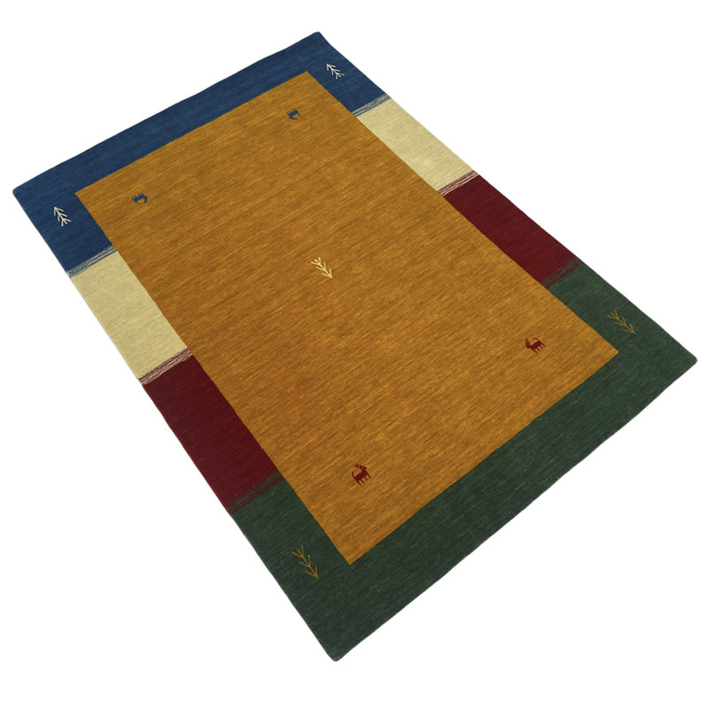 Hand Woven Gold Indoor Rug, Rectangle 120 x 180cm