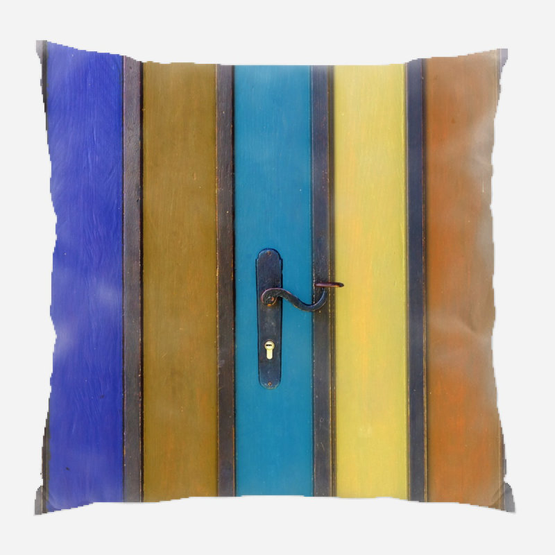 Striped Microsuede Reversible Throw Pillow