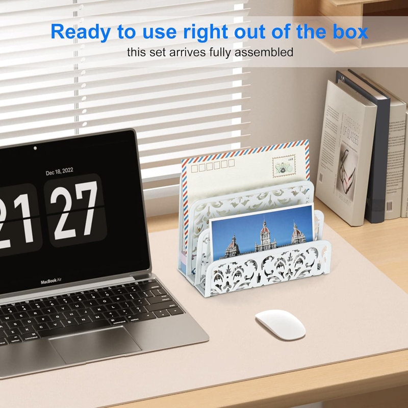 Metal Desk Organiser, ‎White