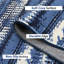 Tapis bleu / blanc en polyester tissé à la machine Yader Southwestern-1248571931