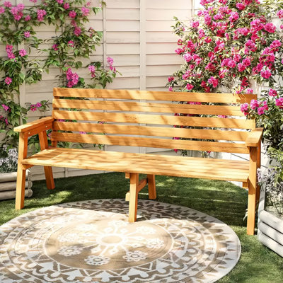 Banc d'extérieur en bois massif Modern Modern