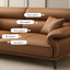 Canapé modulaire brun en cuir véritable-118439323-118439325-118439328
