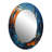 Quintasia Orange And Blue Geometric Equilibrium IV - Geometric Large Wall Mirror, Modern Unique Mirror, Printed Metal Art-1457404375-1457404371