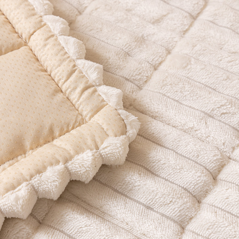 Pet-Friendly Shaggy Sofa Cover - Thick Plush Furniture Protector For Living Room, Tatami, Bay Window, Or Headboard Use