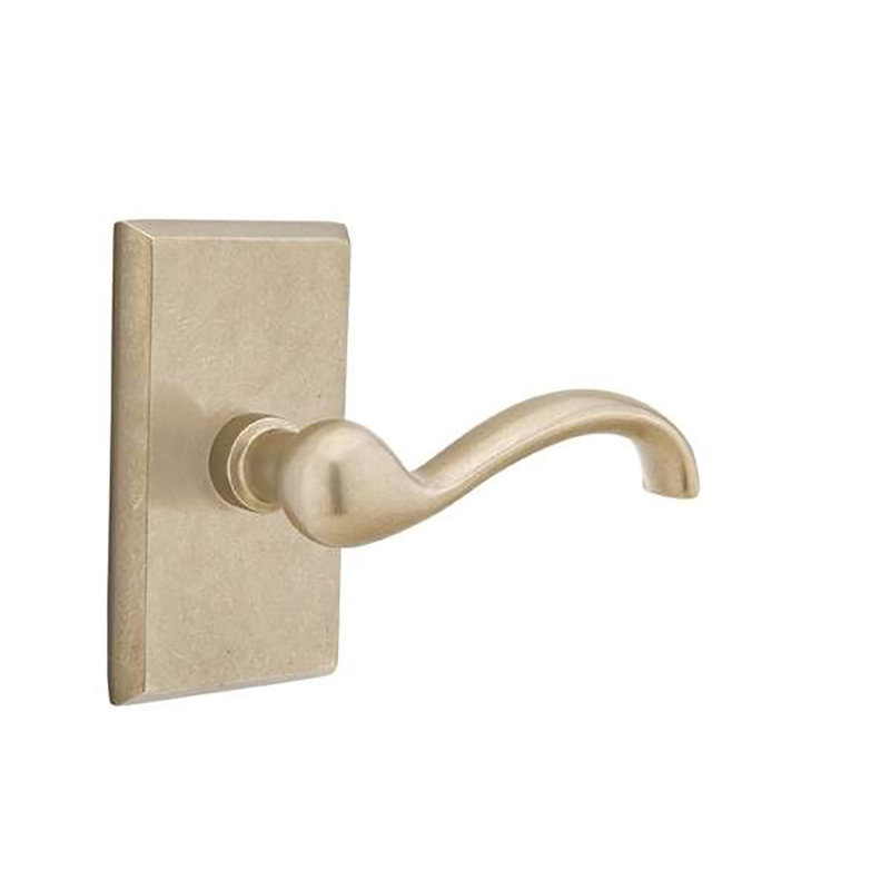 Levier de porte avec rosette Teton Passage (Hall & Closet), Droite, Cascade bronze blanc