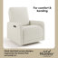 Kyoto Extra-Wide Nursery Power Recliner Swivel Glider with Dual USB Charging-1800625560