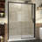 56" - 60" W x 74" H Single Sliding Shower Door Semi-Frameless Shower Door 5/16 Inch Tempered Glass