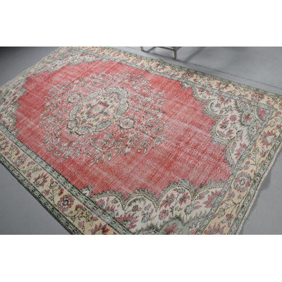 Antique Style Turkish Area Rug in Bold Perfect for Adding Bohemian Accent to Living Rooms