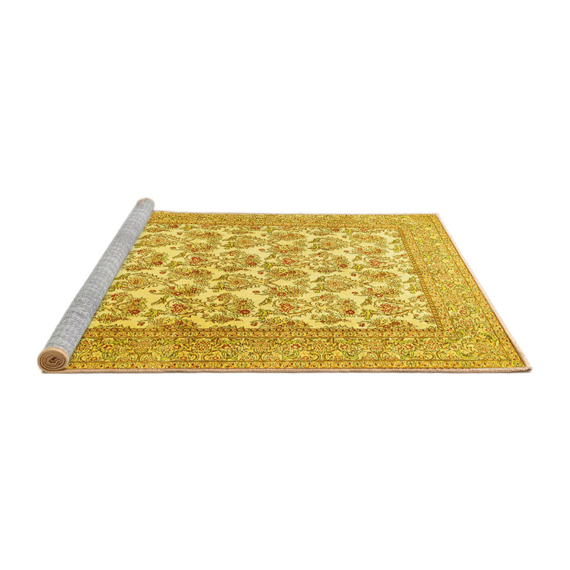 Annig Washable Oriental Indoor Rug, Round 5'