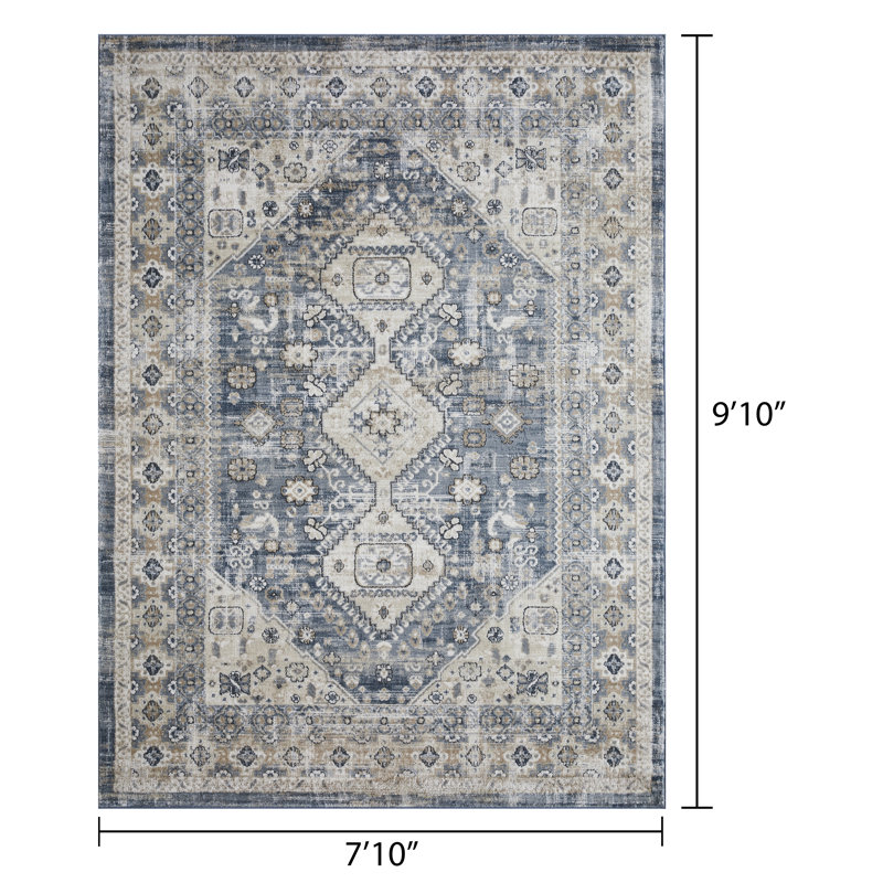 Aldolivio Oriental Indoor Rug, Rectangle 7'10" x 9'10"