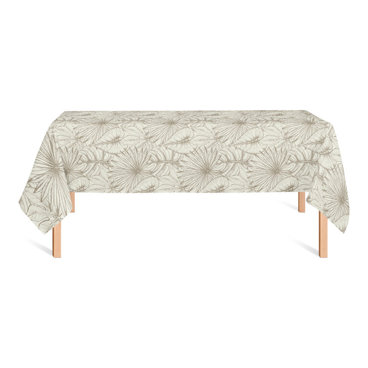 Latoria Rectangle Floral Cotton Twill Tablecloth