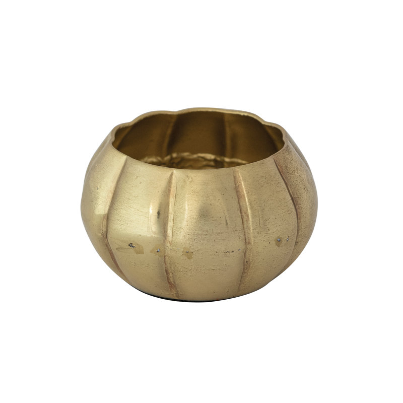 Antiqued Iron Pumpkin Votive Holder