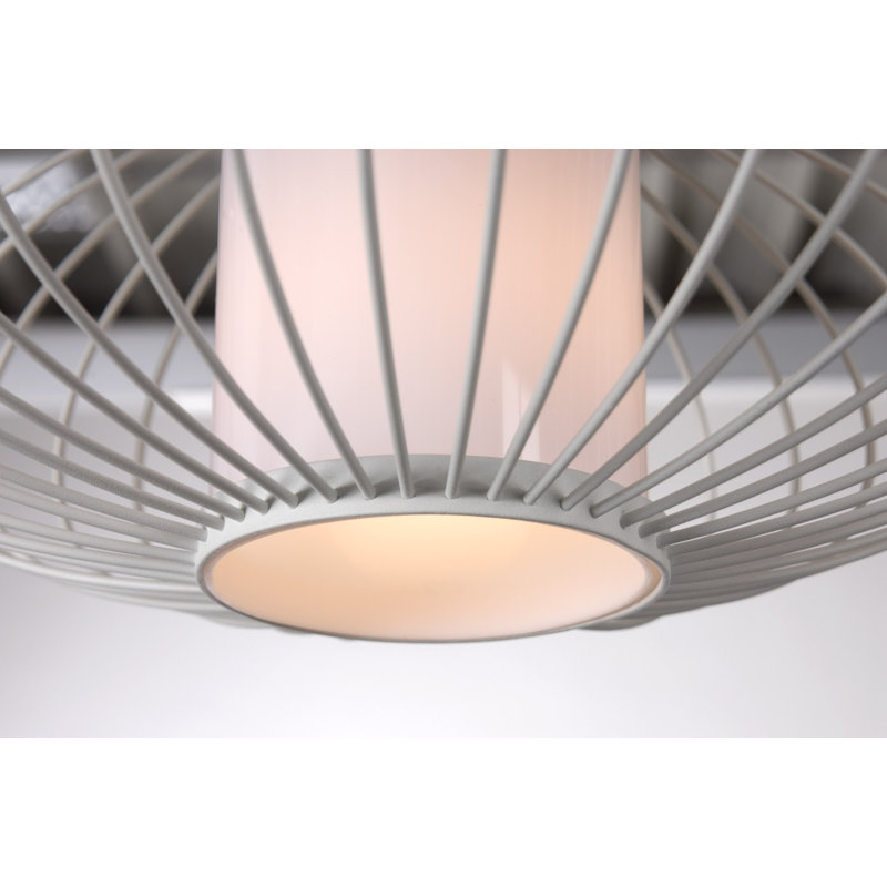 Noonkester 1 - Light Geometric Pendant, 23 cm H x 60 cm  W x 60 cm D, White