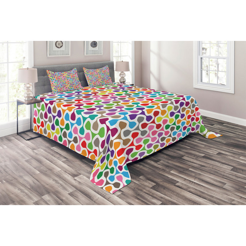 Modern & Contemporary Polyester Coverlet, Queen Bedspread + 2 Shams